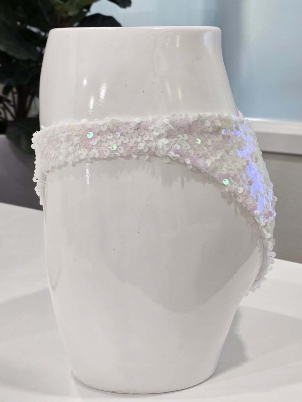 Club Exx ✦ Pixie Playroom Sequin Bottoms ✦ White Iridescent Ravewear S NWT - Picture 3 of 8
